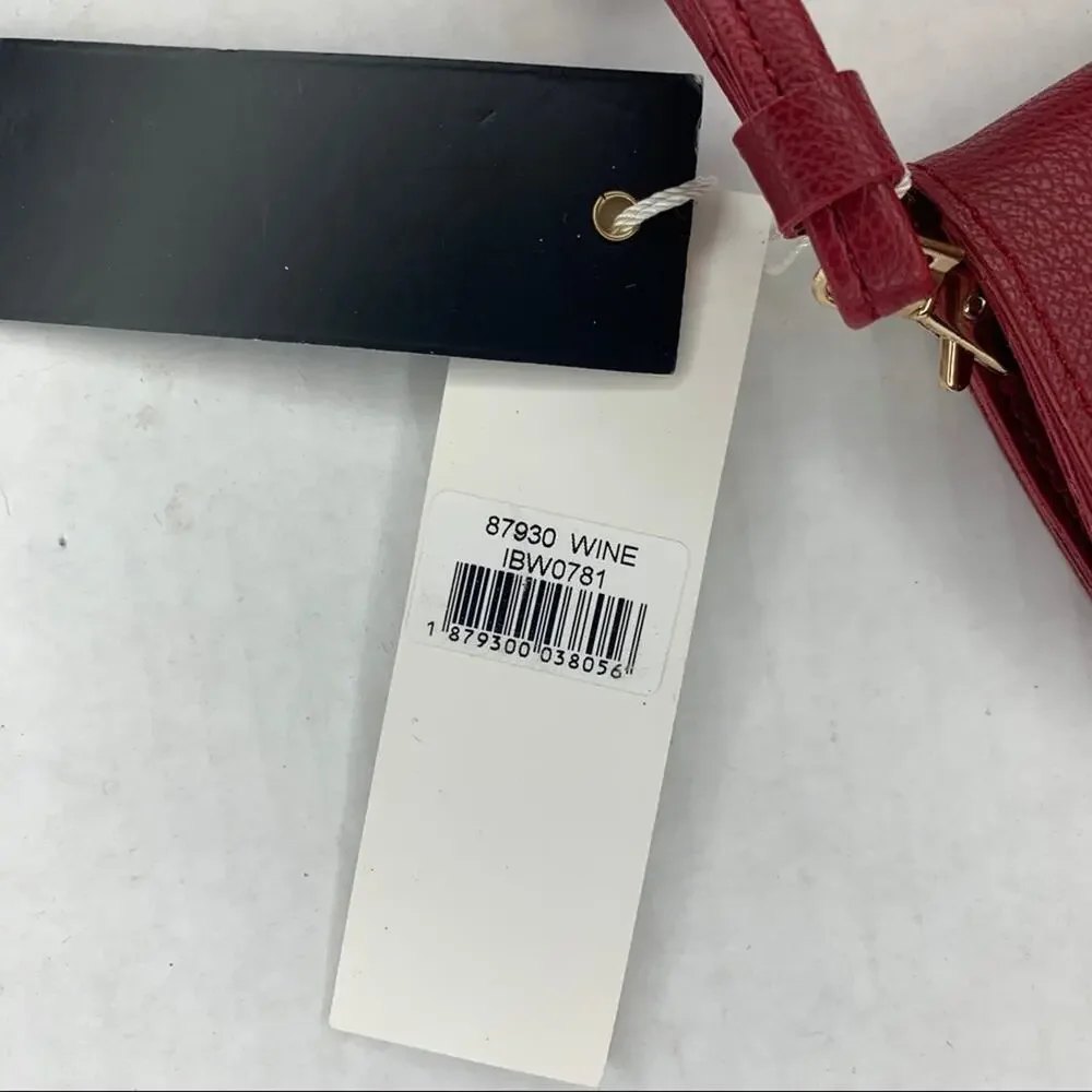 Isabelle Wine Vegan Leather Crossbody Wallet
